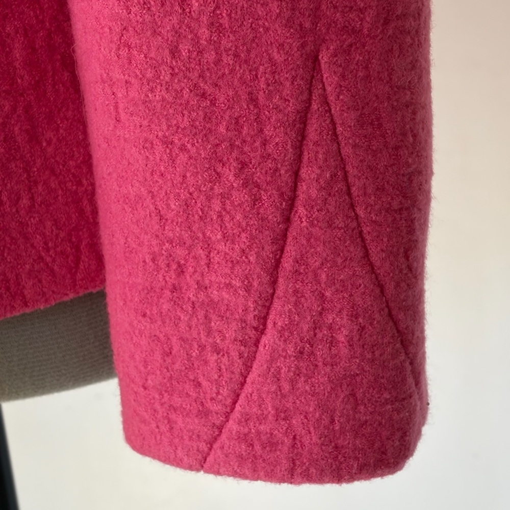 Peggy Jennings VTG felted wool jacket, ribbon-style trim, silk lined, pink, XS - Picture 12 of 17